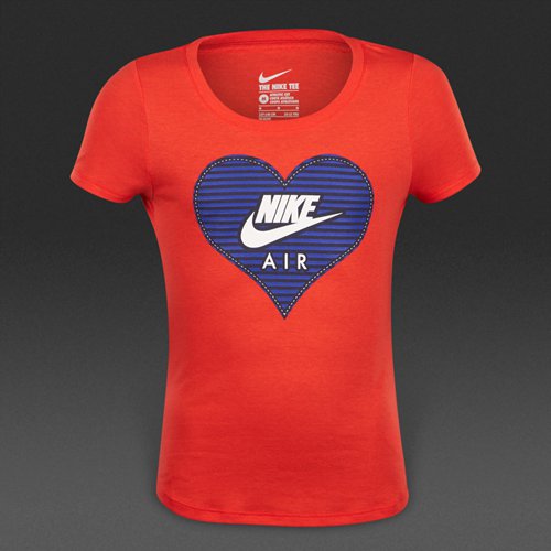 Nike Sportswear Tri Blend Sneaker Love Tee Light Crimson for Girls